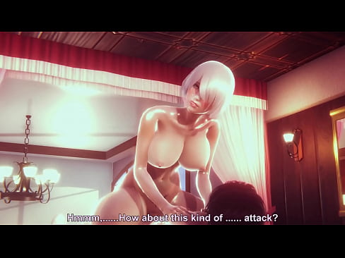 2b NieR Automata fingering on a stairs 3d porn animation