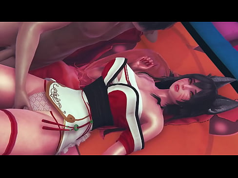 KDA Ahri in gamer room gets fingering and cunnilingus to a squirting orgasm from oral caress – 3d porn animation league of legends kpop