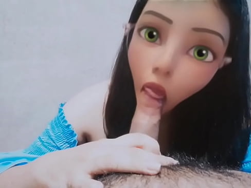 3D Girl sucking cock